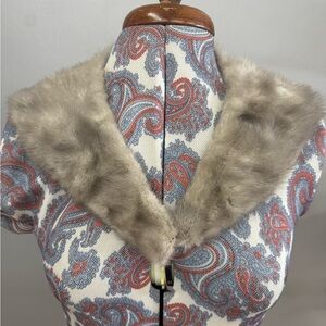 3) PIECES VINTAGE REAL FUR COLLAR STOLE SCARF ONE SIZE WRAP